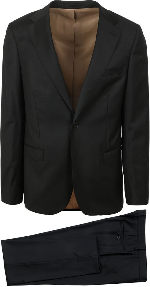 Suitable Kostuum Wol Uni Zwart Product