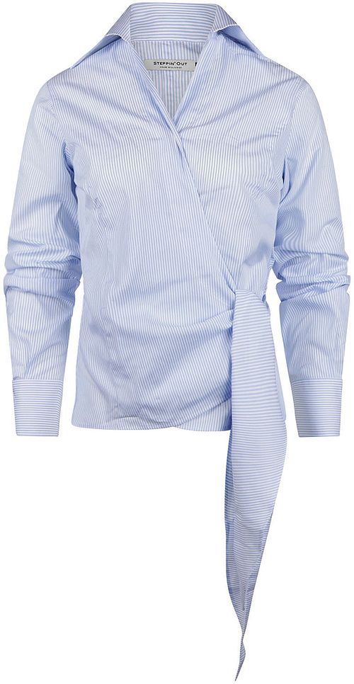 Steppin' Out Blouse Julia Stripe Light Blue Product