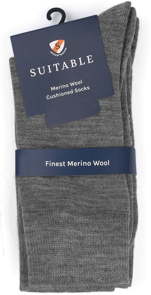 Suitable Merino Socks Gray 2-Pack Product / Detail