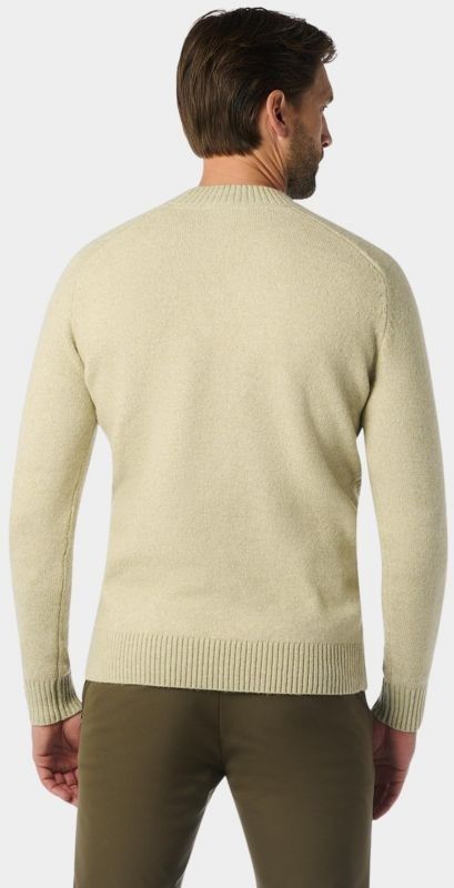Sweter No Excess z żakardowym wzorem ecru Model / Achterkant