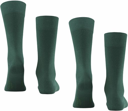 Falke Happy Sokken 2-Pack Donkergroen