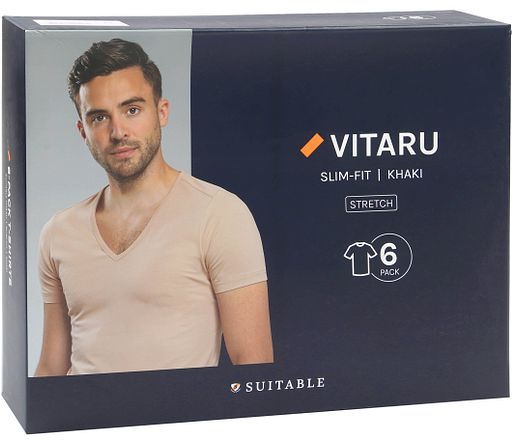 Suitable Vitaru Invisible T-Shirt Deep V-Neck 6-Pack