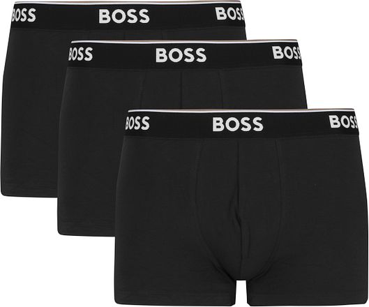 BOSS Boxers Courtes Lot de 3 Power Noir 001