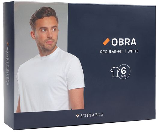 Suitable Obra T-skjorte Hvit 6-pakk