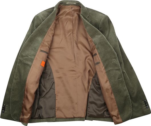 Suitable Kordfløyel Grønn Blazer