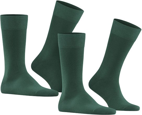 Falke Glade sokker 2-pak mørkegrøn
