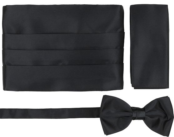 Suitable Cummerbund Slips Pochet Sæt Sort