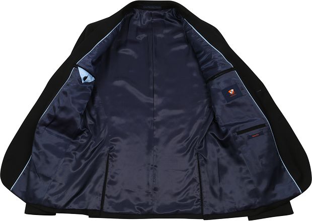 Suitable Anzug Toulon Serge Wolle Uni Schwarz