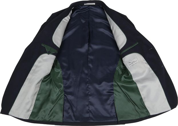 Suitable Blazer Flanell Marineblå
