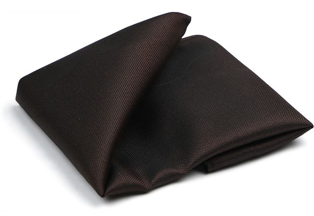 Suitable Silk Pocket Square Dark Brown