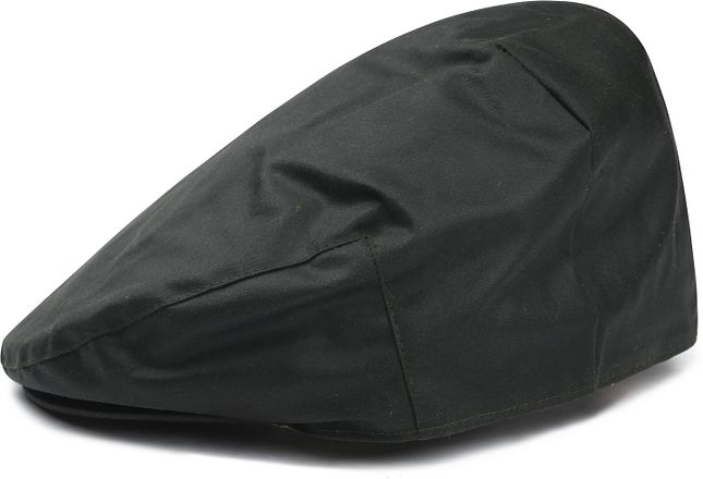 Barbour Wax Flat Cap Dark Green