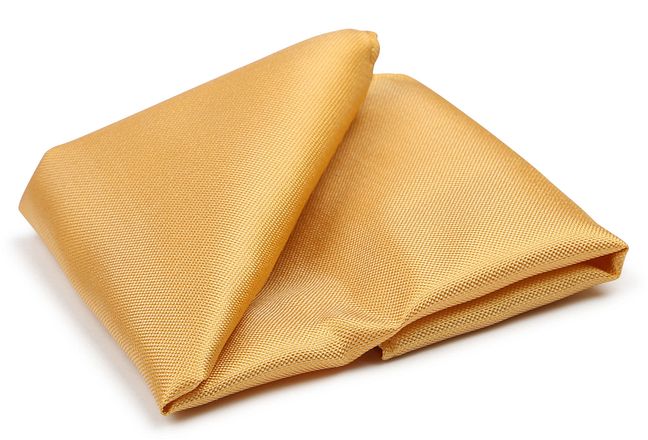 Suitable Silk Pocket Square Yellow