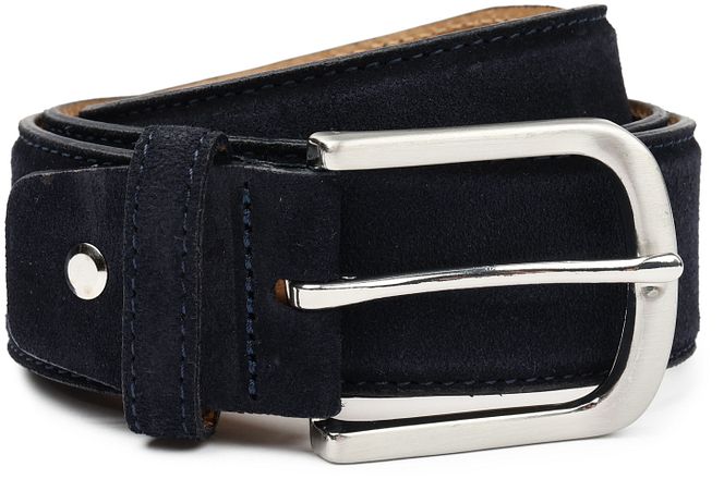 Suitable Semsket Skinnbelte Navy