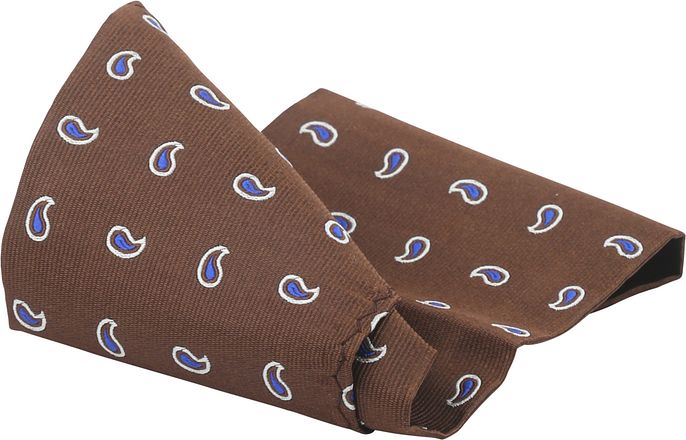 Suitable Sidensnäsduk Paisley Brun