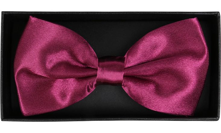 Suitable Satin Bow Tie Eggplant Red