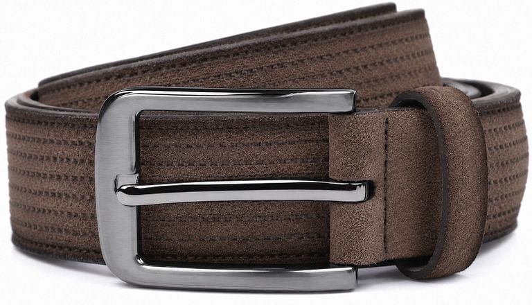 Suitable Belt Texture Suede Brown
