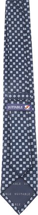 Suitable Cravate Navy Foncé Fleurs