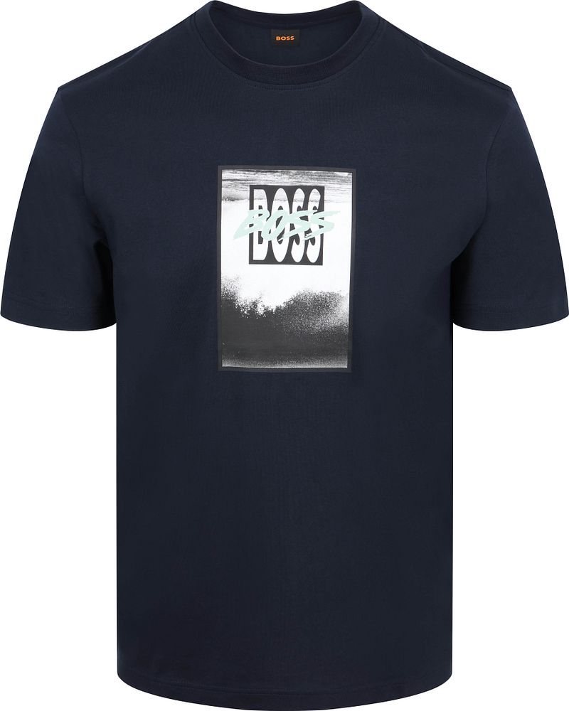 Boss T-shirt Te DJ Navy