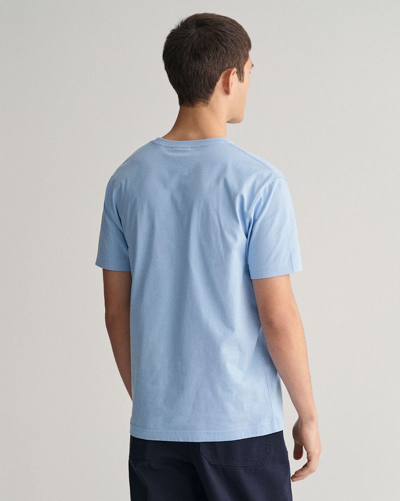 Gant T-shirt Shield Logo Hellblau - Größe M günstig online kaufen