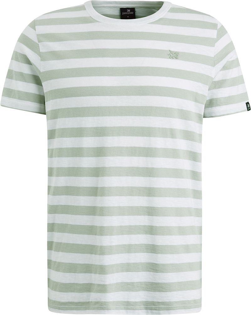 Vanguard T-Shirt mit Streifen in Grün - Größe XXL
