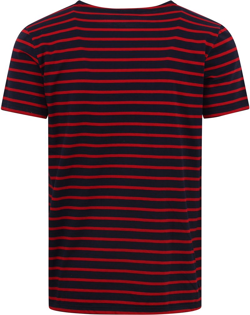 Armor-Lux T-Shirt Streifen Navy Rot - Größe XL günstig online kaufen