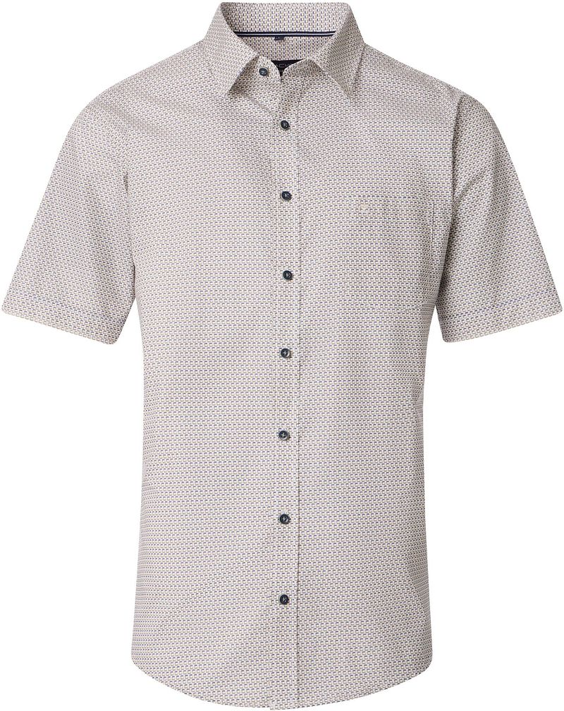 Casamoda Short Sleeve Overhemd Print Groen