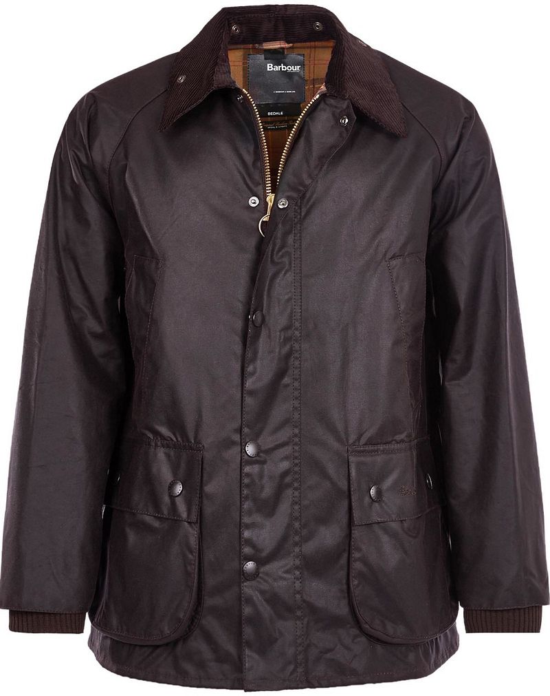 Barbour Bedale Wachsjacke Braun - Größe 48 günstig online kaufen