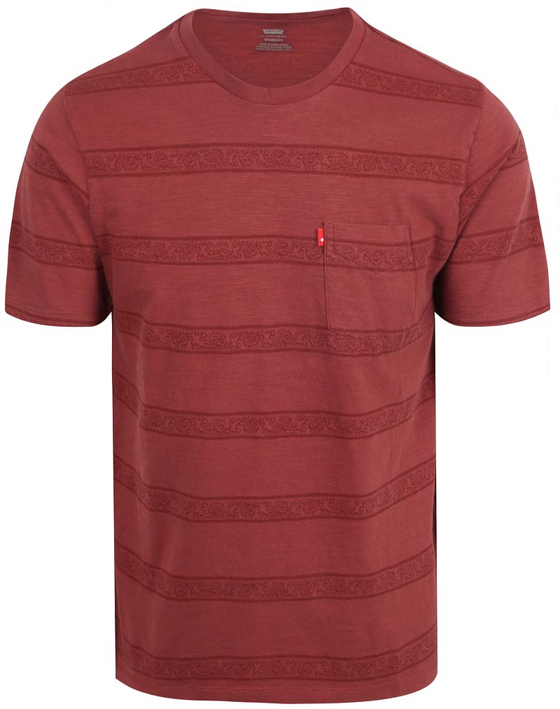 Levi's T-Shirt Classic Streifen Rot - Größe S günstig online kaufen