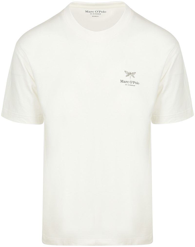 Marc O'Polo T-Shirt Backprint Wit
