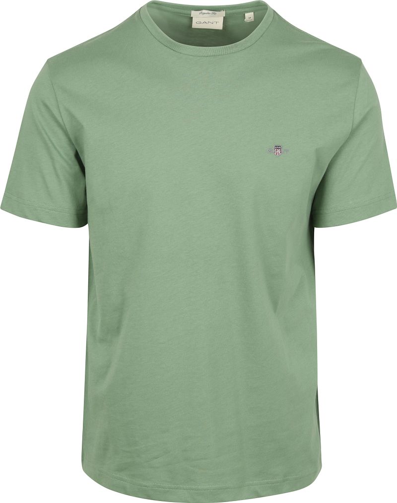 Gant T-shirt Shield Logo Groen
