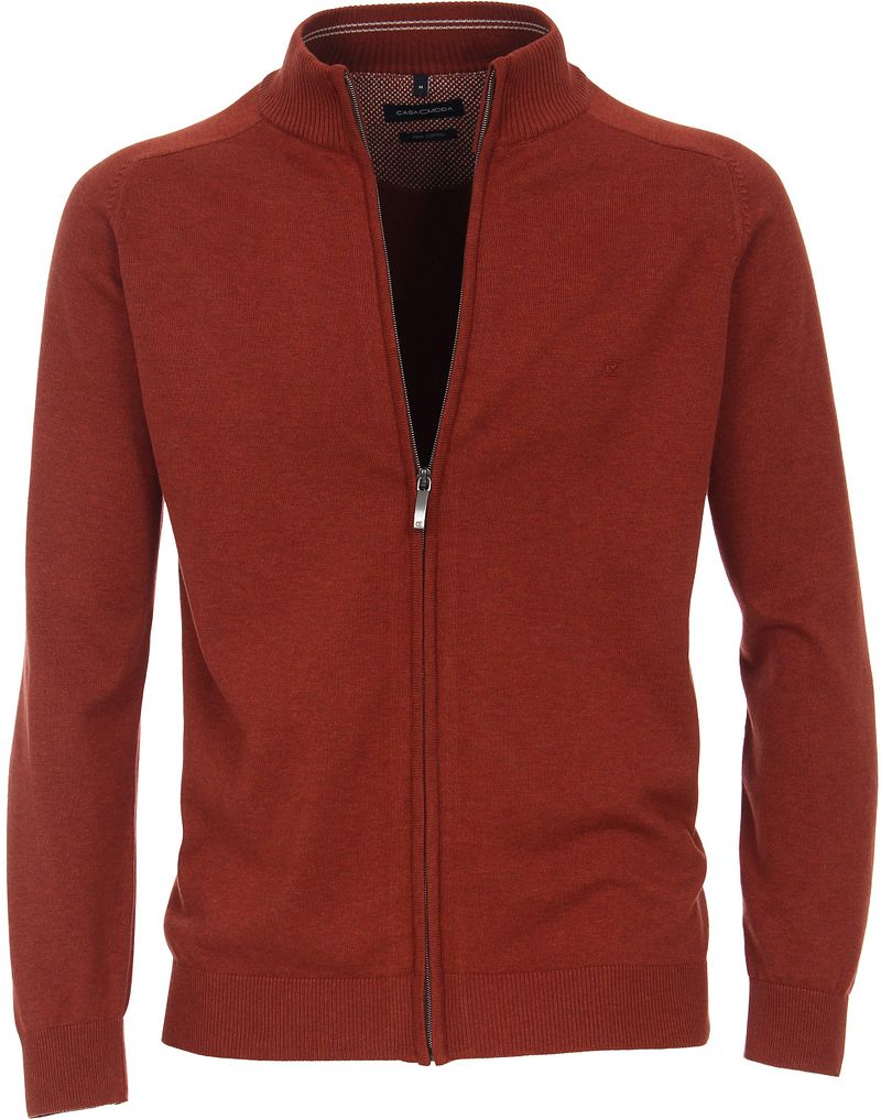 Casa Moda Strickjacke Zip Brique - Größe L günstig online kaufen