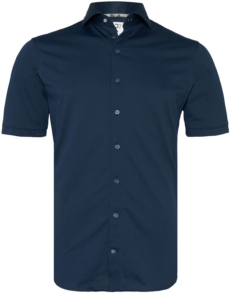 R2 Japanese Knitted Hemd Kurzarm Navy - Größe 3XL