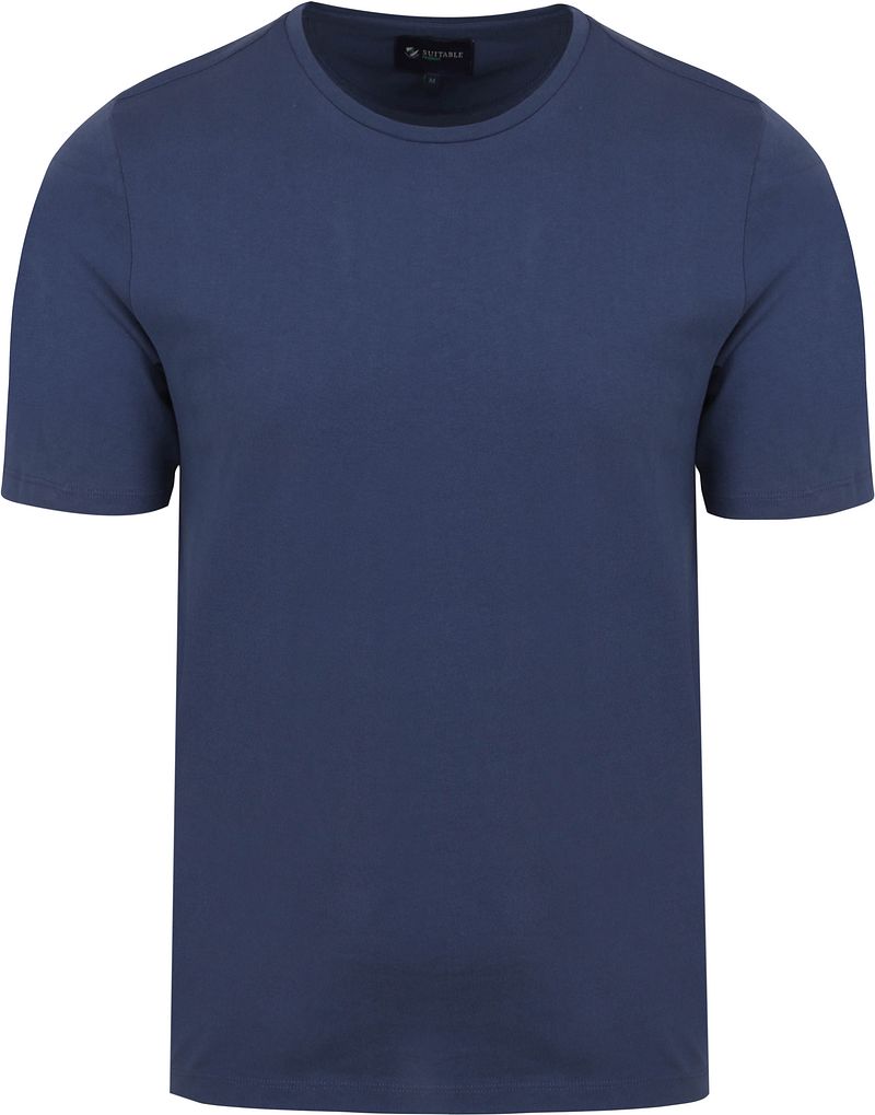 Suitable Respect T-shirt Jim Denim Blauw