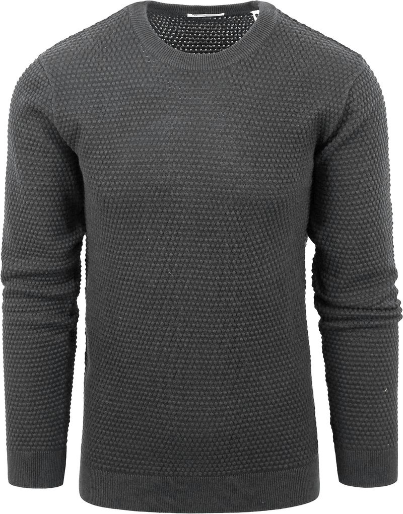 Knowledge Cotton Apparel Pullover Vagn Anthrazit - Größe XL günstig online kaufen