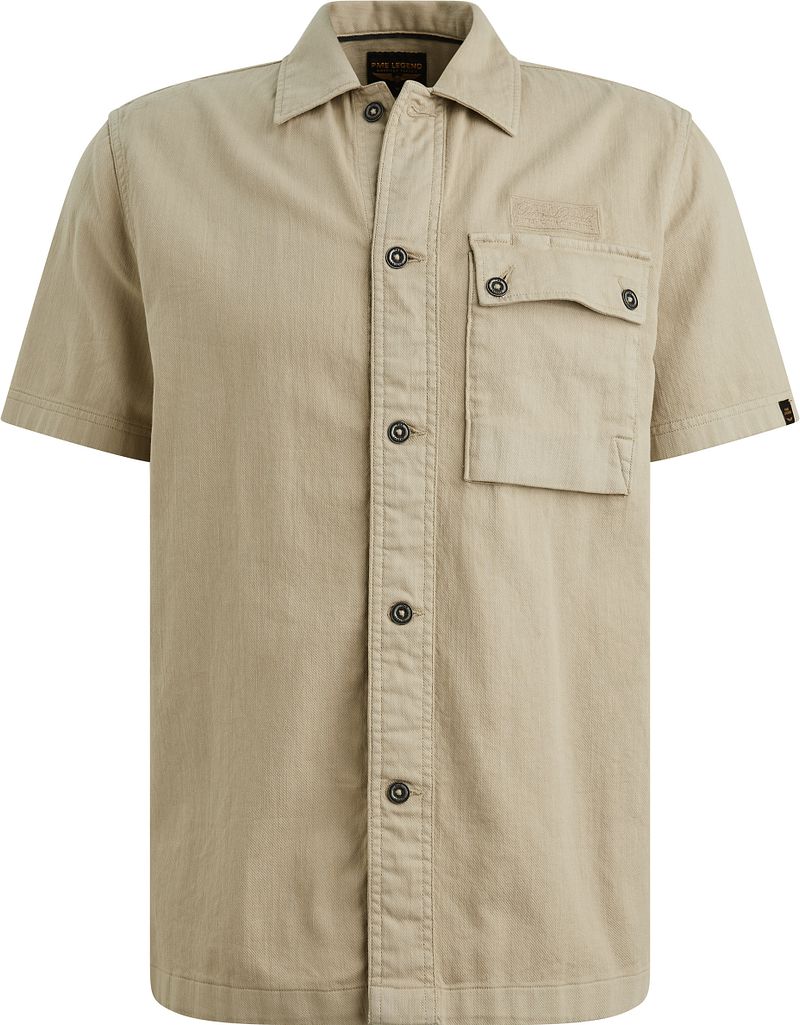 PME Legend Short Sleeve Overhemd Slub Twill Spray Green