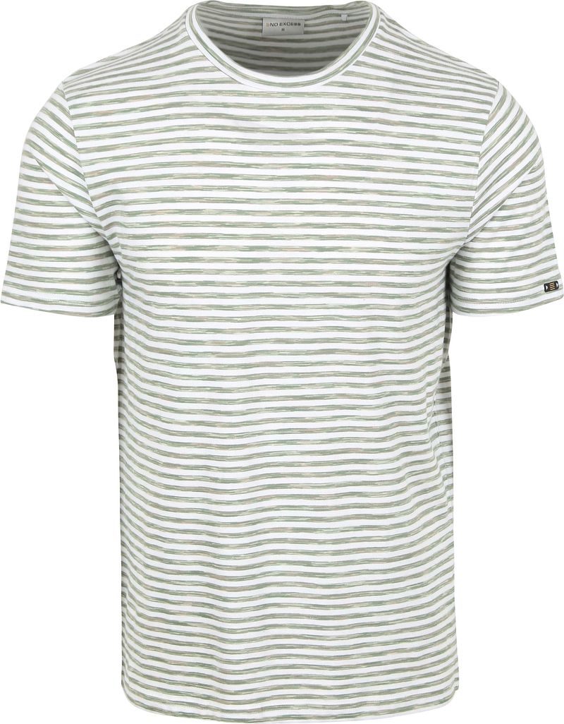No Excess T-Shirt Streifen Grün - Größe 3XL