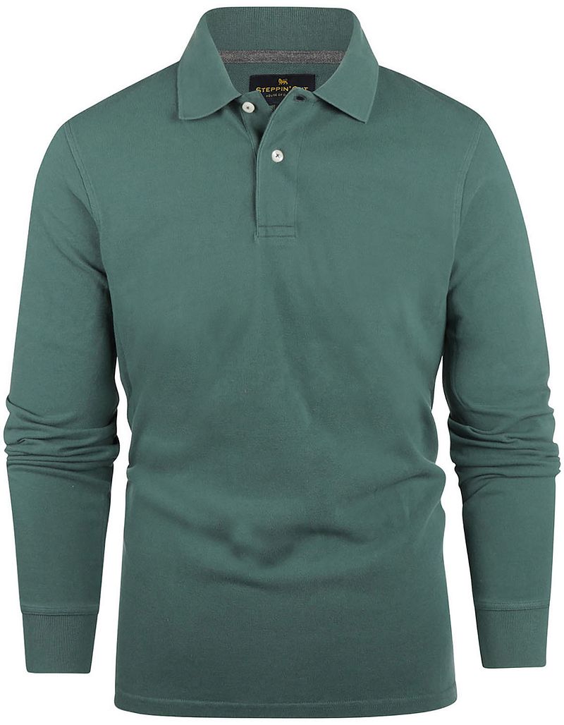 Steppin' Out Longsleeve Polo Piqu&eacute; Classic Dunkelgr&uuml;n - Größe XL