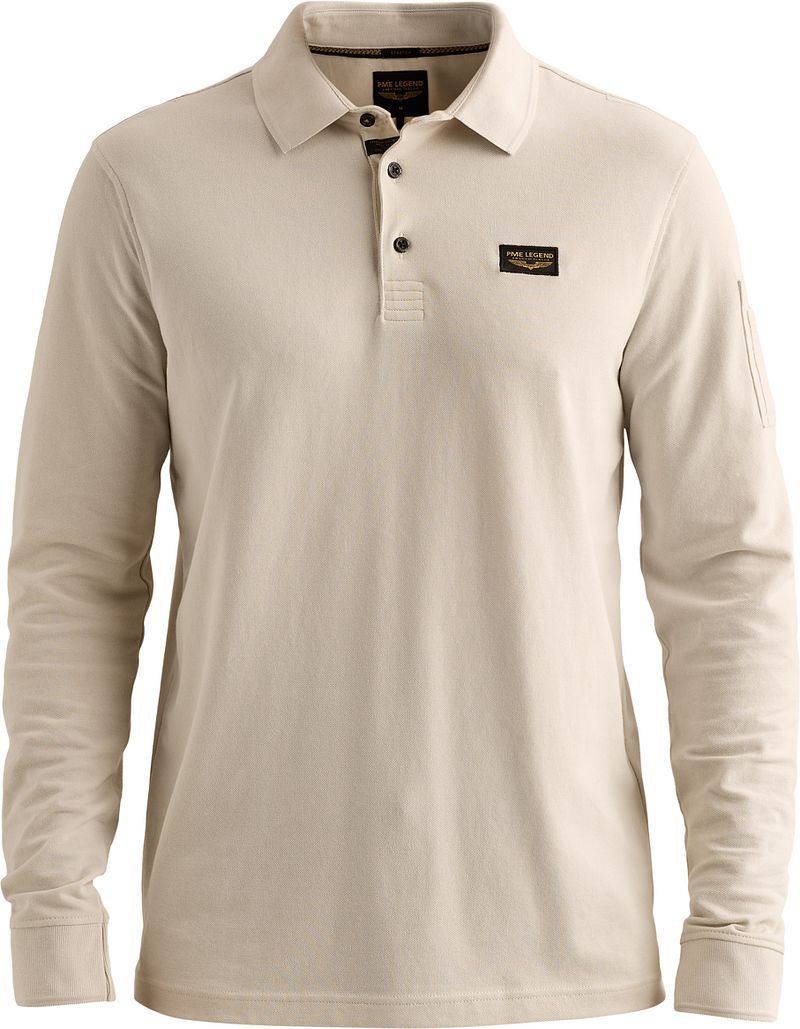 PME Legend American Classic Longsleeve Poloshirt Bone White