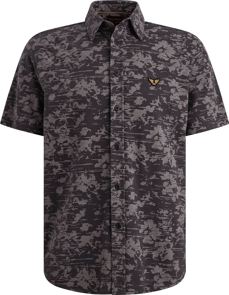 PME Legend Short Sleeve Hemd Druck Graphite - Größe M günstig online kaufen
