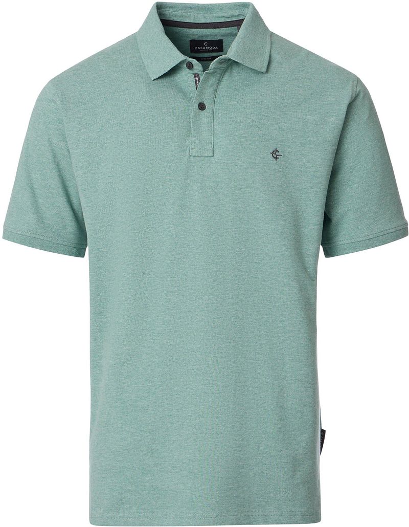 Casa Moda Poloshirt Stretch Melange Grün - Größe 6XL