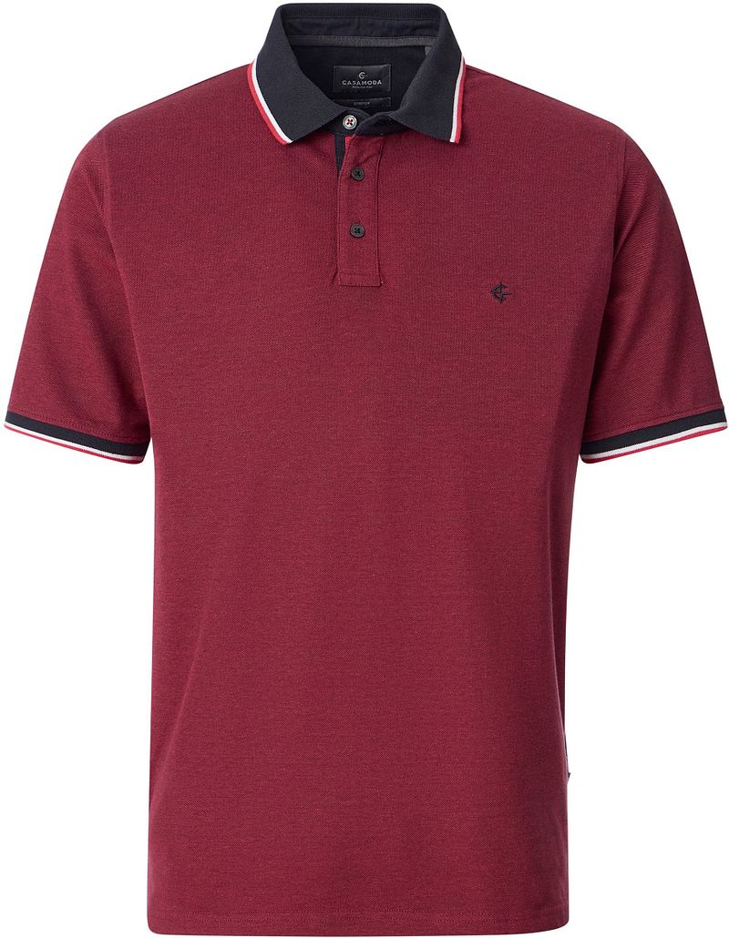 Casamoda Polo Piqu&eacute; Contrast Rood