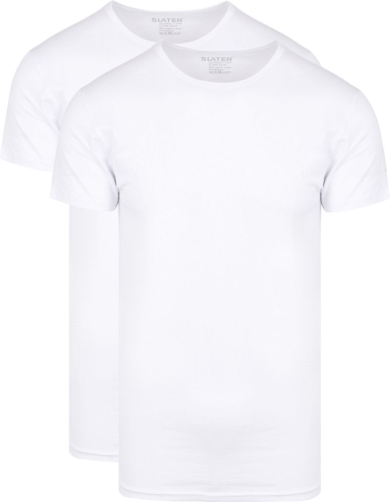 Slater 2er-Pack Stretch T-shirt Weiß - Größe M