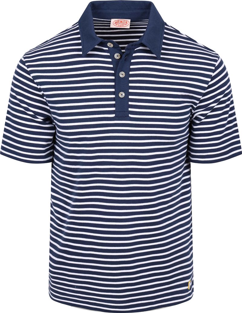 Armor-lux Poloshirt Strepen Navy