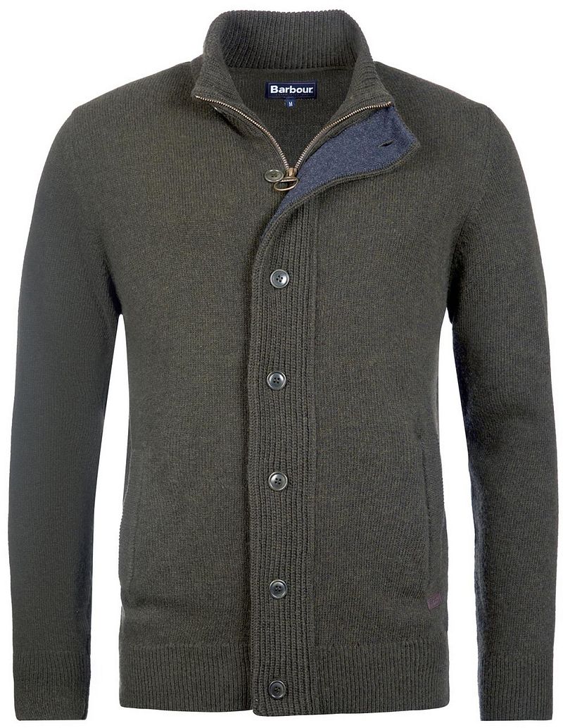 Barbour Zip Pull Lambswool Dunkelgrün - Größe L günstig online kaufen