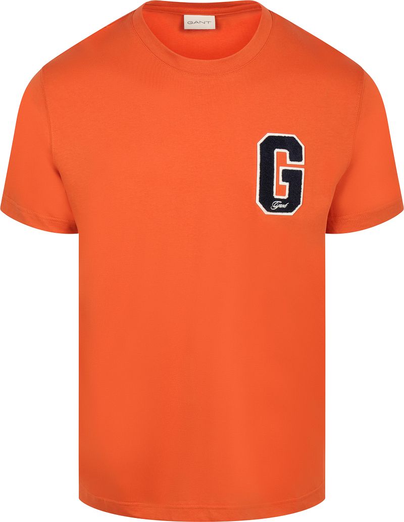 Gant T-Shirt G-Badge Logo Orange - Größe Xxl