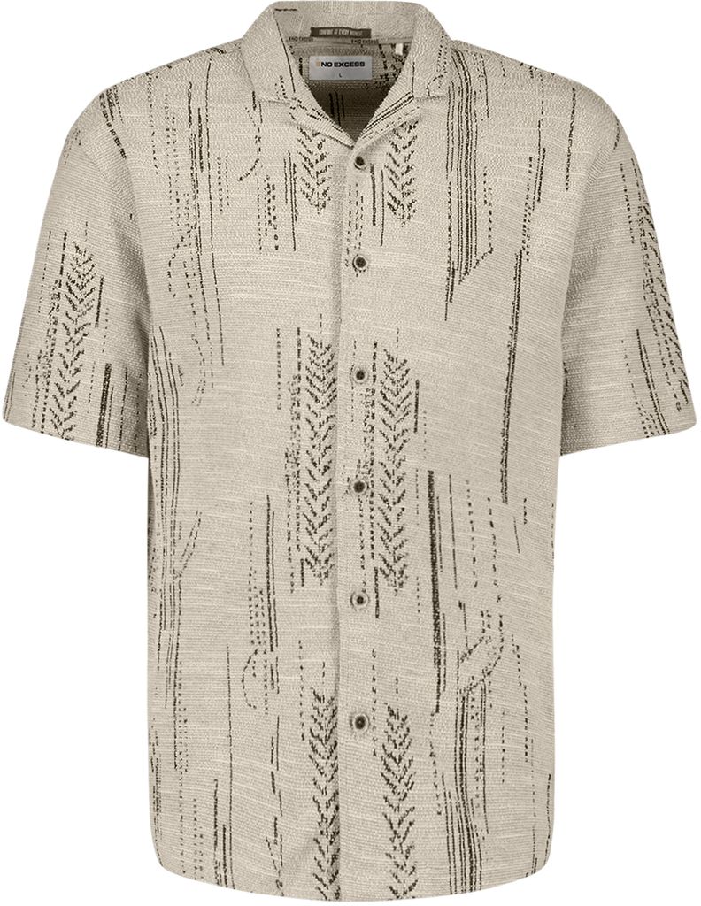 No Excess Short Sleeve Jacquard Overhemd Print Kit