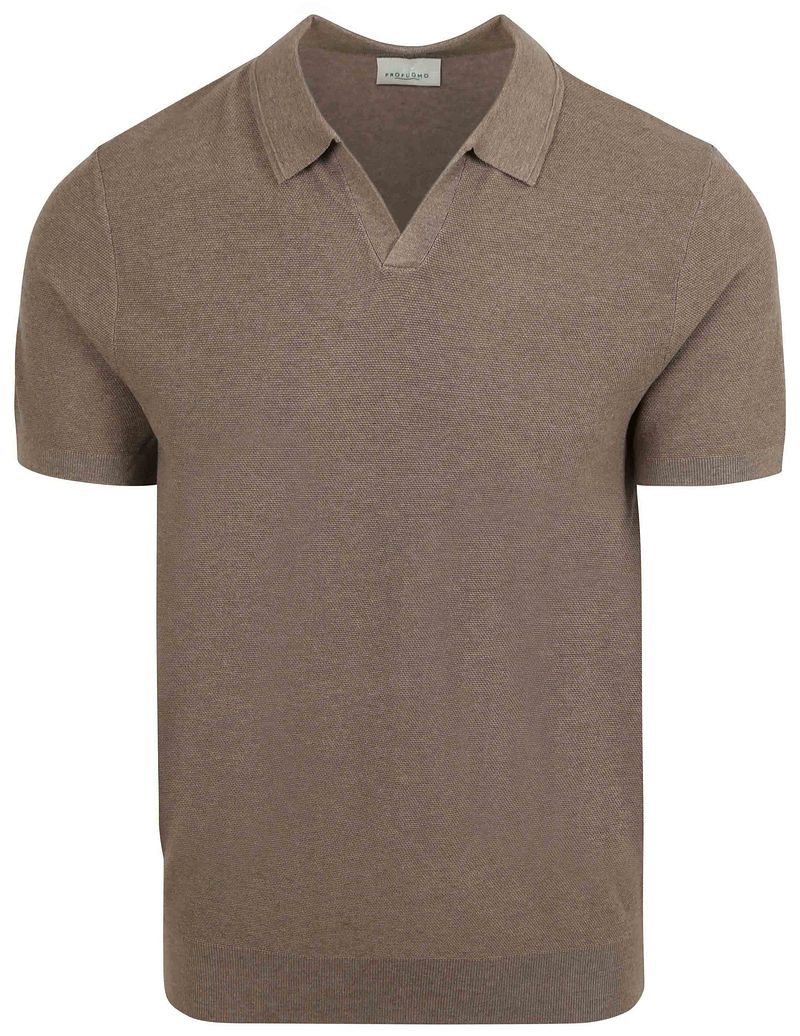 Profuomo Poloshirt Riva Luxury Structure Taupe - Größe S günstig online kaufen