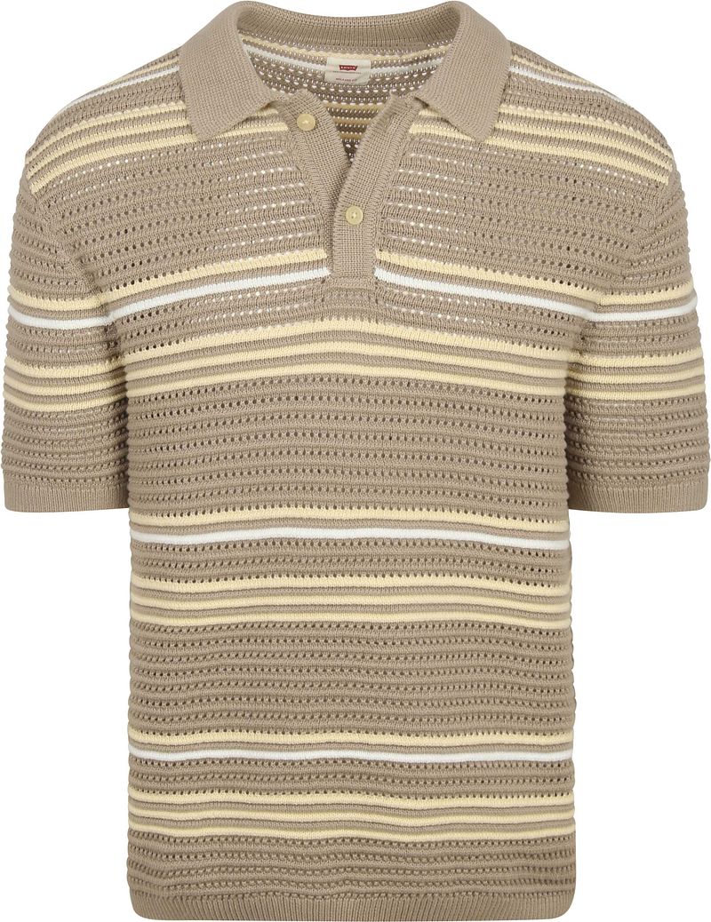 Levi's Polo Knit Stripe Beige