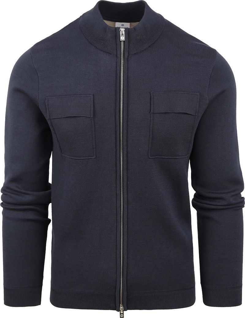 Blue Industry Strickjacke Brusttasche Navy - Größe XL günstig online kaufen