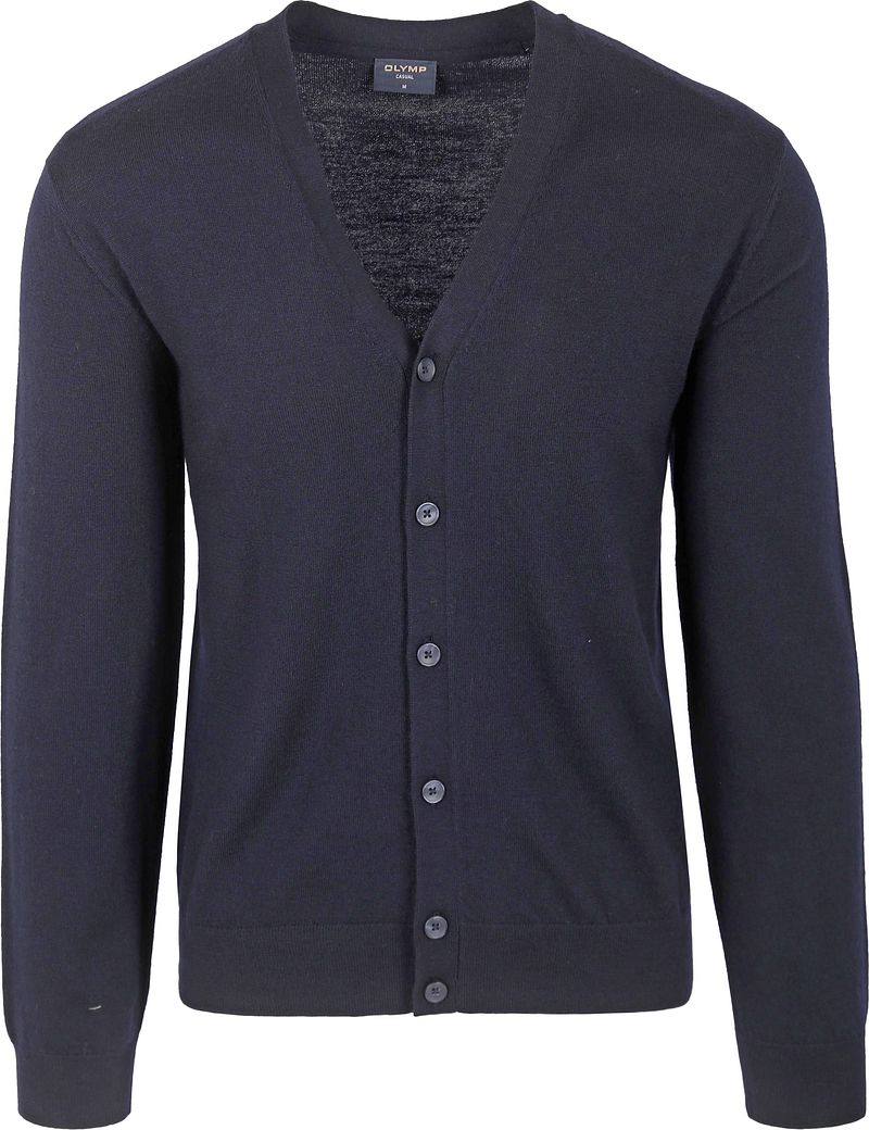Olymp Strickjacke Wolle Navy - Größe L günstig online kaufen
